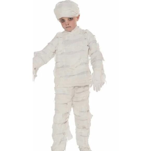 Wishcraft Chasing Fireflies Mummy Costume Pants Kids 6 White Cosplay Halloween - Picture 7 of 13